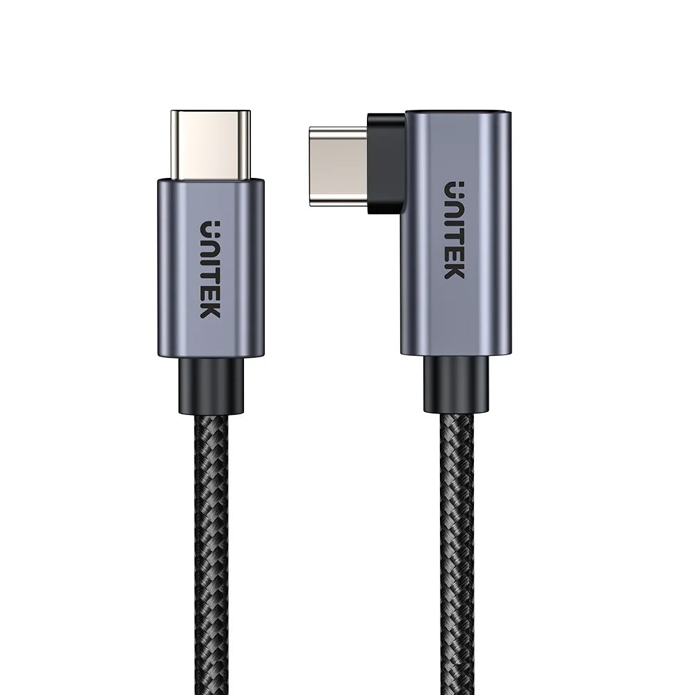 UNITEK C14123BK 100W 90° USB-C to USB-C Charging Cable