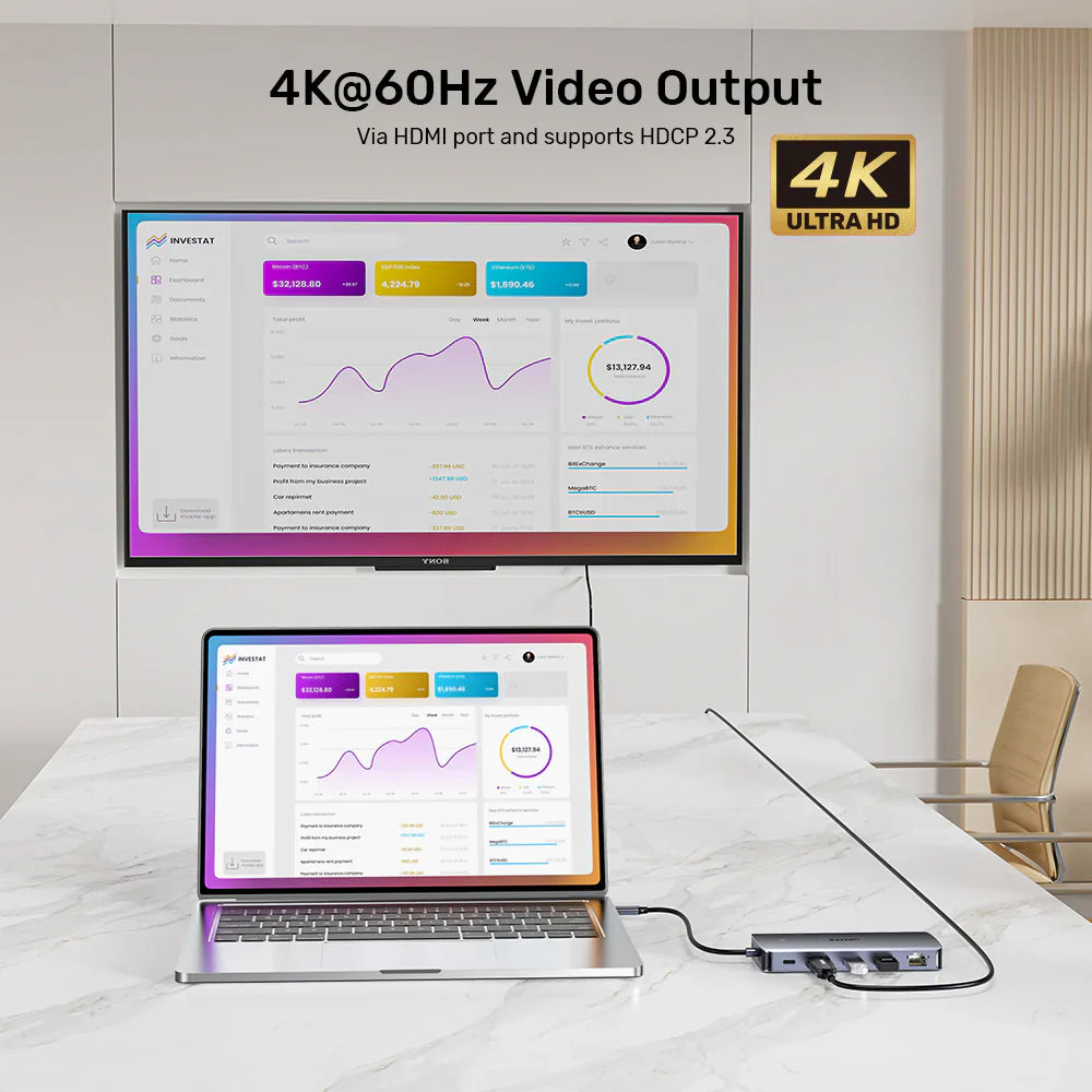 UNITEK D1120A01 6-in-1 USB-C Hub with M.2 SSD Enclosure