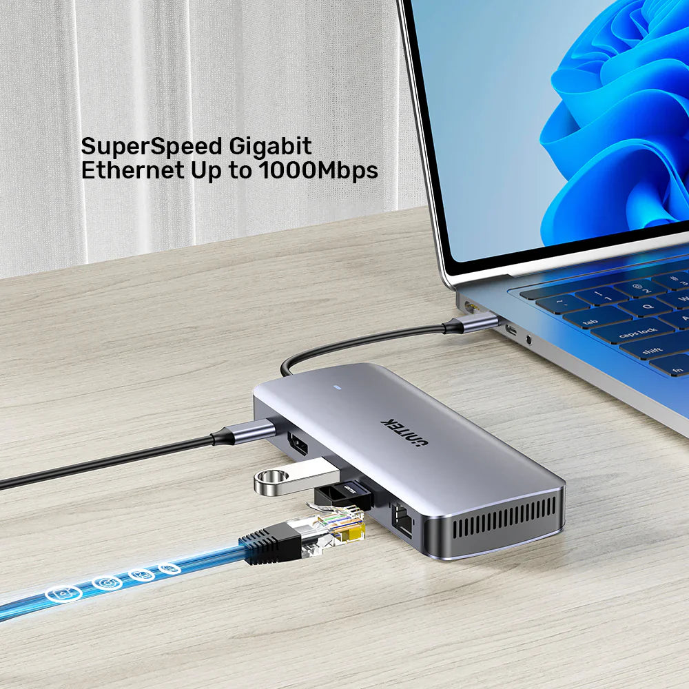 UNITEK D1120A01 6-in-1 USB-C Hub with M.2 SSD Enclosure