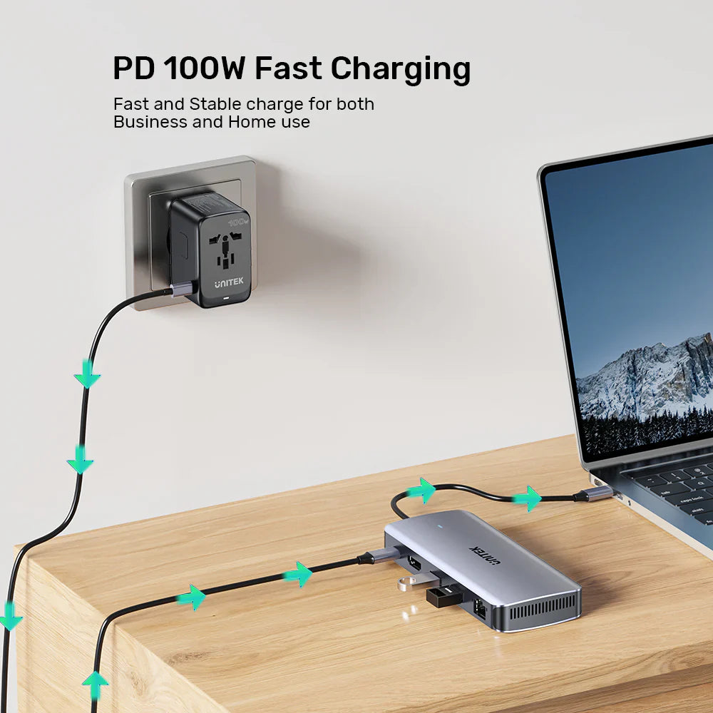 UNITEK D1120A01 6-in-1 USB-C Hub with M.2 SSD Enclosure
