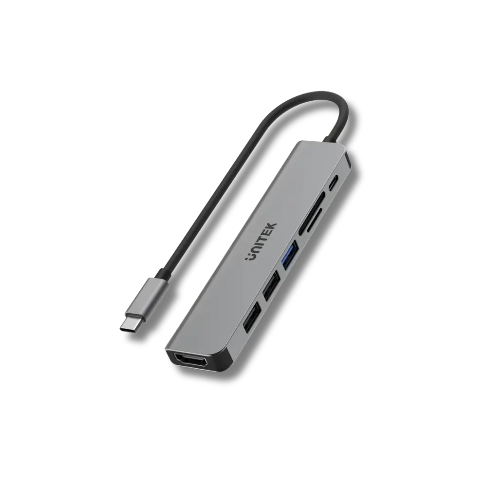 UNITEK H1118A uHUB S7+ 7-in-1 USB-C 5Gbps Hub with 4K HDMI and 100W