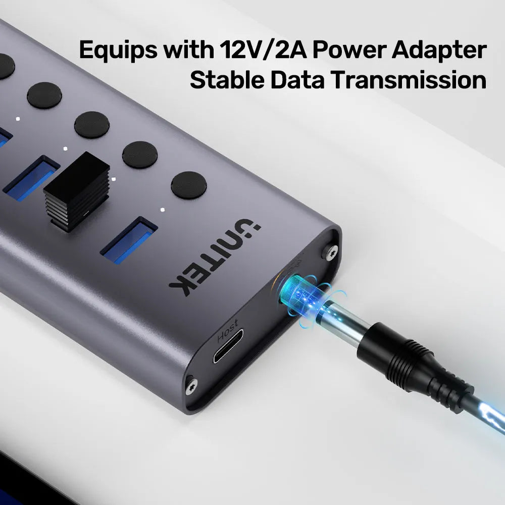 UNITEK H1314A01 7-in-1 Individual Switches USB Hub
