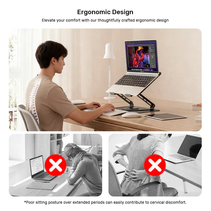 UNITEK Adjustable Laptop Stand with Detachable Cooling Fan