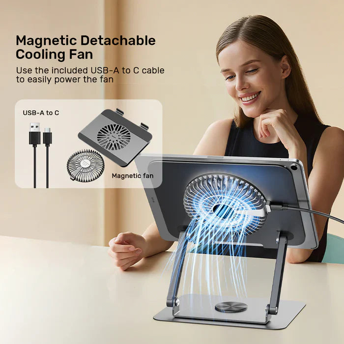 UNITEK Adjustable Laptop Stand with Detachable Cooling Fan