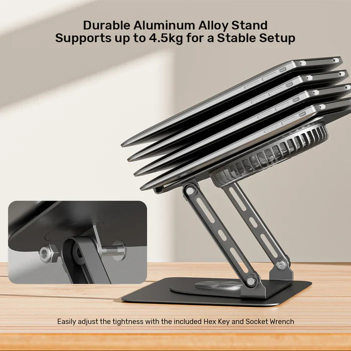 UNITEK Adjustable Laptop Stand with Detachable Cooling Fan