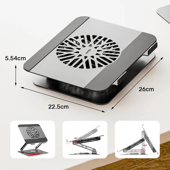 UNITEK Adjustable Laptop Stand with Detachable Cooling Fan