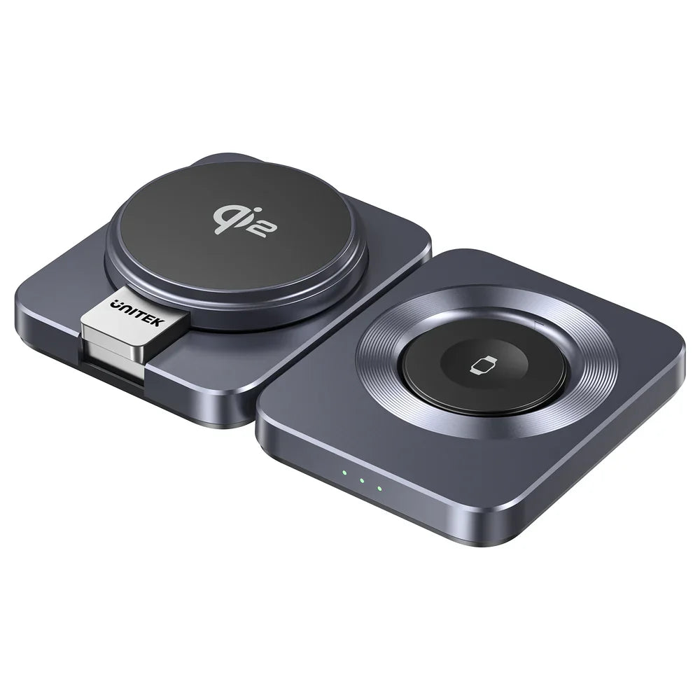 Unitek Qi2 Foldable 3-in-1 Wireless Charging Station