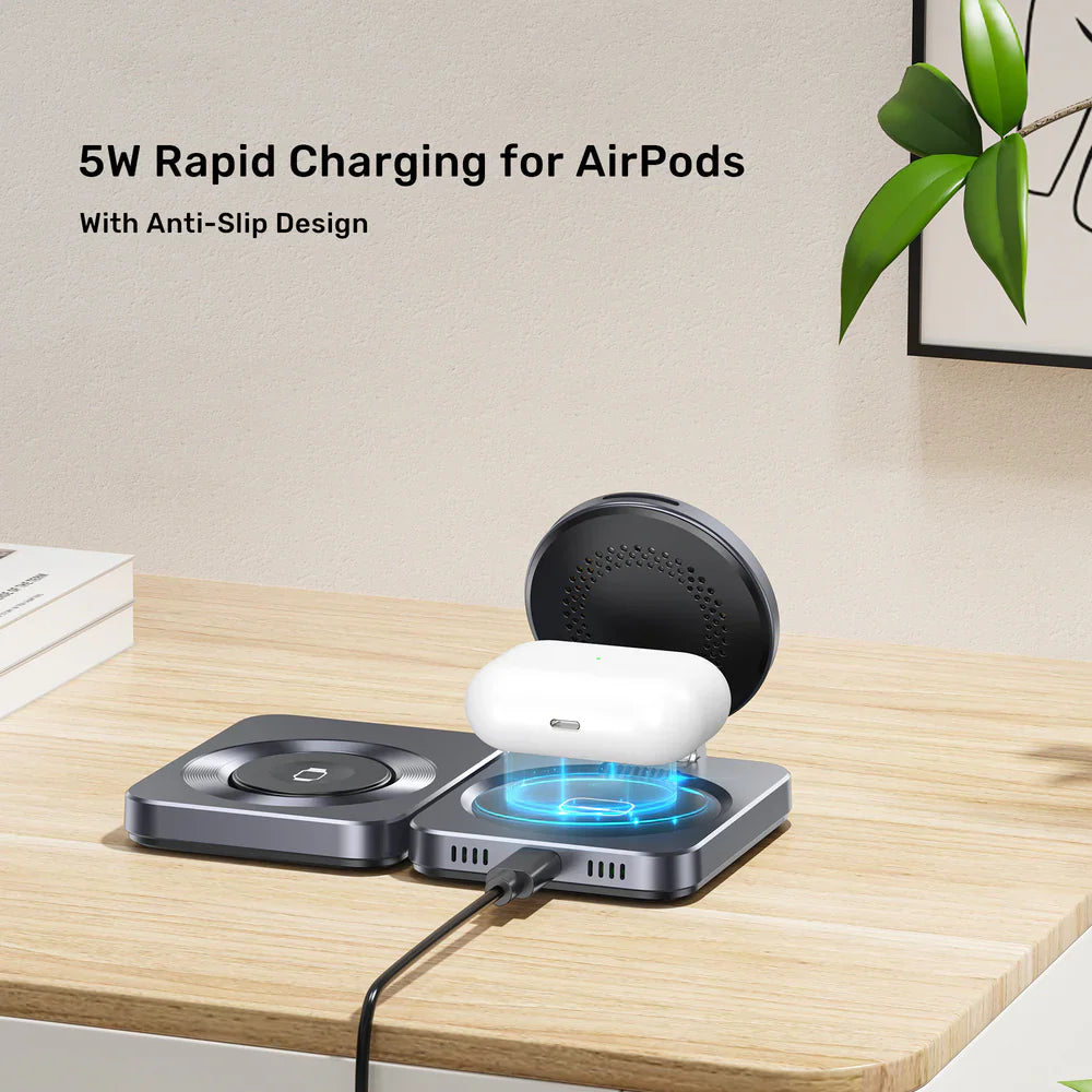 Unitek Qi2 Foldable 3-in-1 Wireless Charging Station