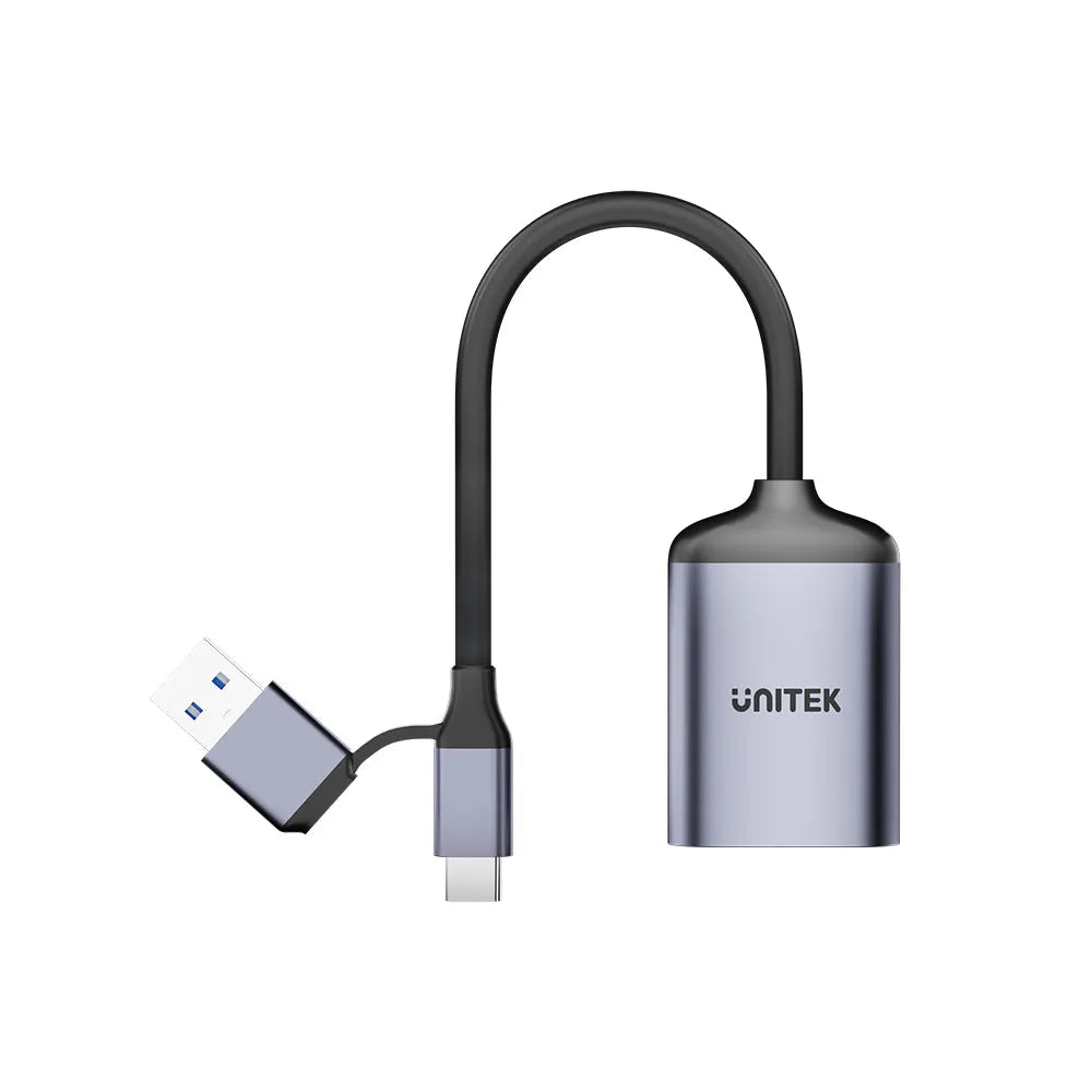 UNITEK R1018E01 2-in-1 USB-C/A SD4.0 Card Reader