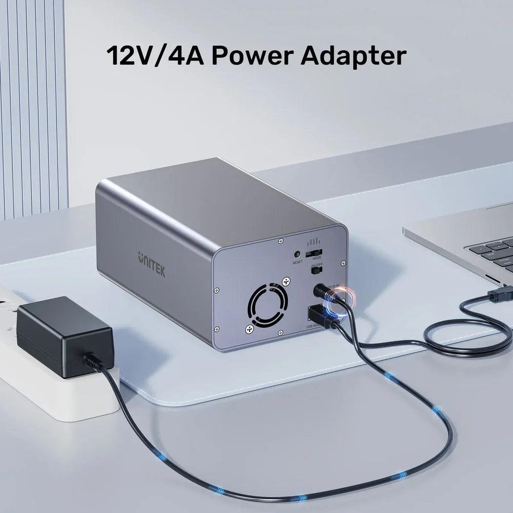 UNITEK S1308C 2-Bay USB-C RAID External Hard Drive Enclosure