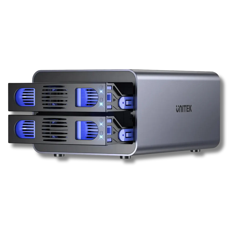 UNITEK S1308C 2-Bay USB-C RAID External Hard Drive Enclosure