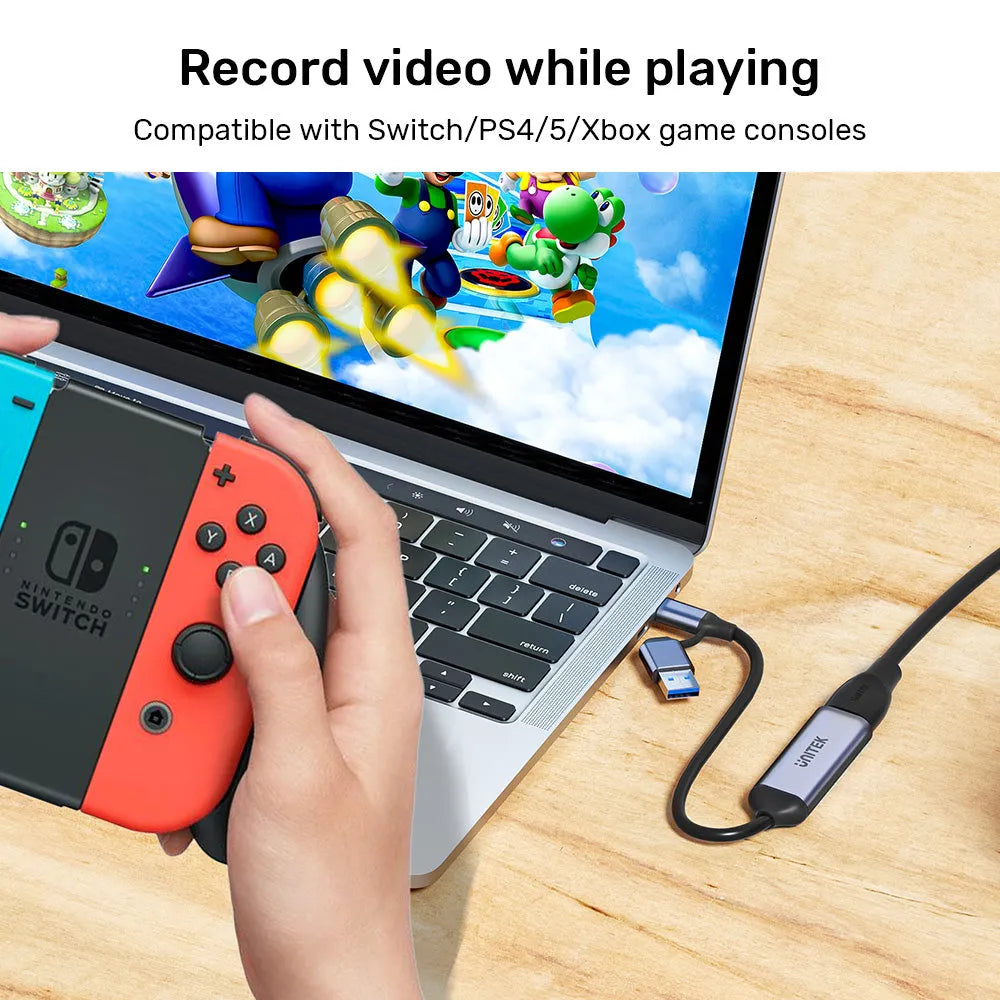 UNITEK V1167A HDMI to USB-C/A Video Capture Card