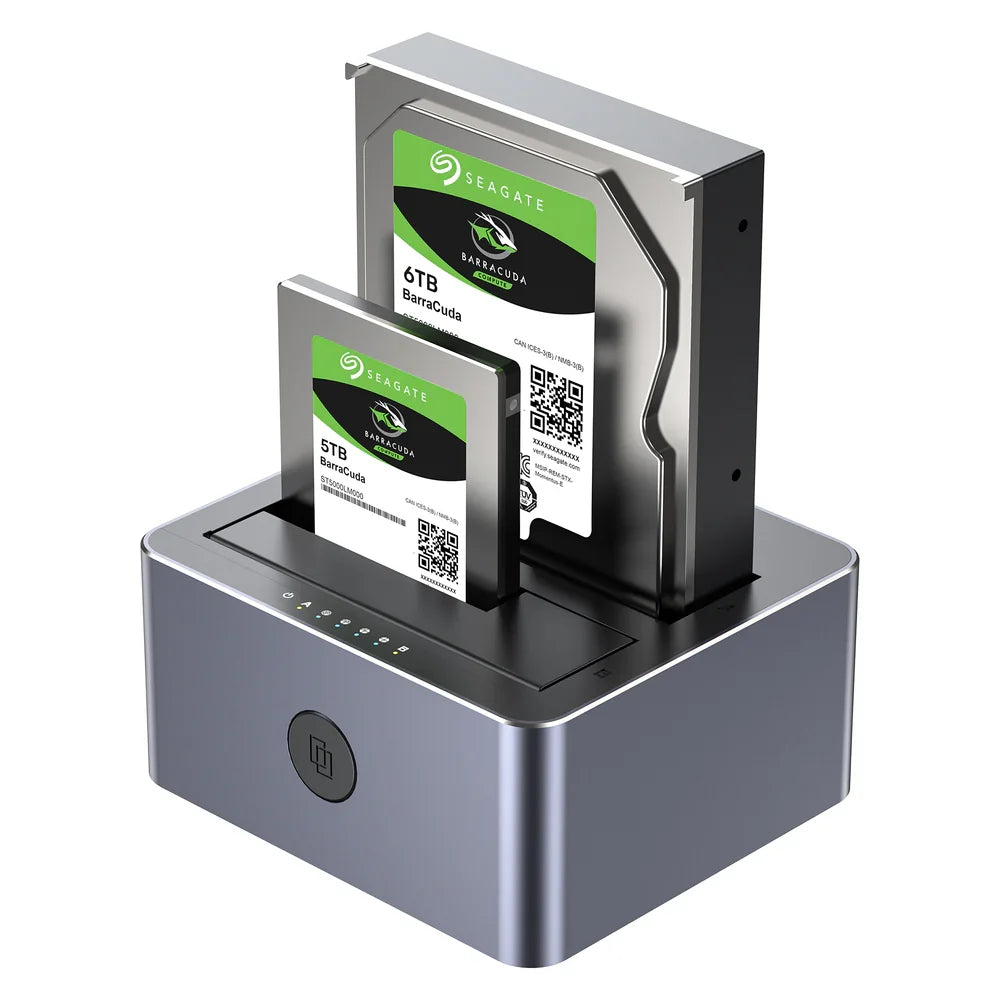 UNITEK Y-3026GY 5Gbps Dual-Bay SATA HDD/SSD Docking Station with Offline Clone