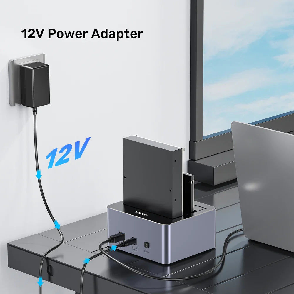 UNITEK Y-3026GY 5Gbps Dual-Bay SATA HDD/SSD Docking Station with Offline Clone