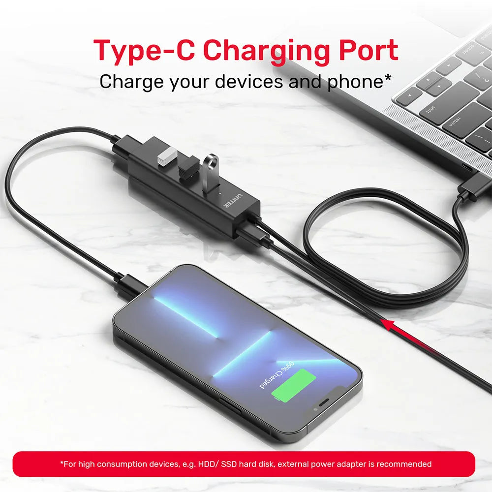 UNITEK Y-3089V01 4-in-1 USB-A 5Gbps Hub