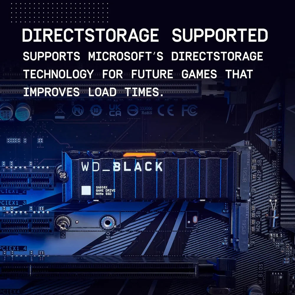 WD_BLACK SN850X with Heatsink PCIe Gen4 NVMe SSD